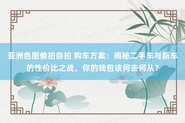 亚洲色图偷拍自拍 购车方案：揭秘二手车与新车的性价比之战，你的钱包该何去何从？