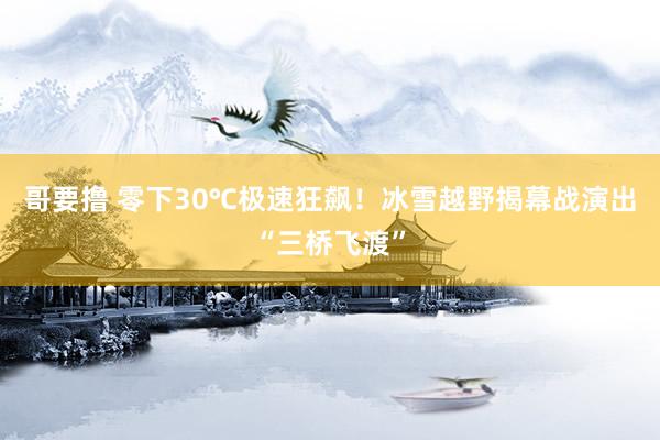 哥要撸 零下30℃极速狂飙！冰雪越野揭幕战演出“三桥飞渡”