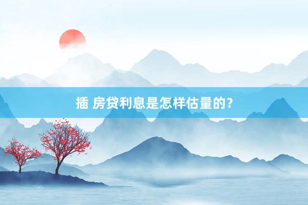 插 房贷利息是怎样估量的？