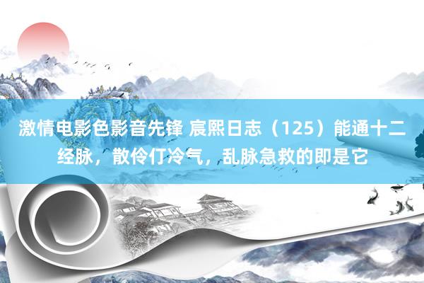 激情电影色影音先锋 宸熙日志（125）能通十二经脉，散伶仃冷气，乱脉急救的即是它